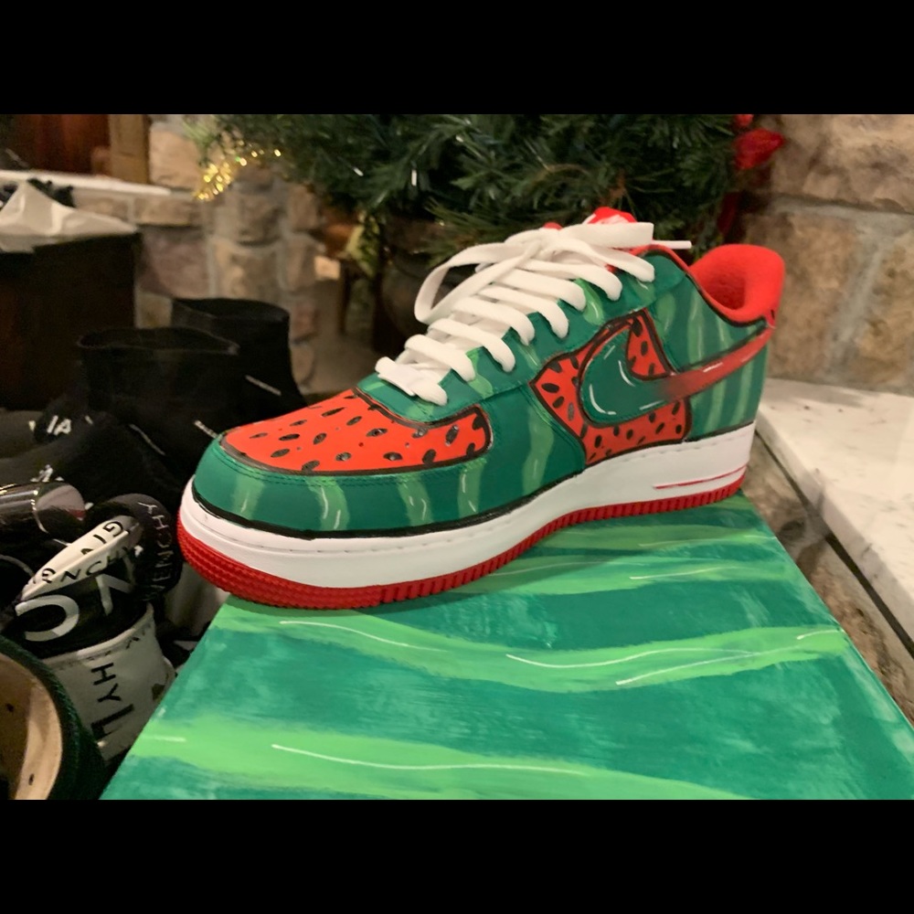 Custom Air Force 1 watermelon men’s size 10.5 - Picture 8 of 8